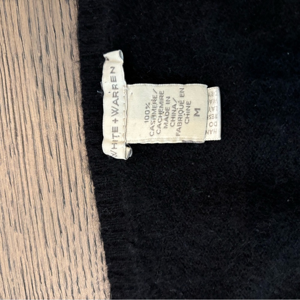 White + Warren Classic Black Knitwear